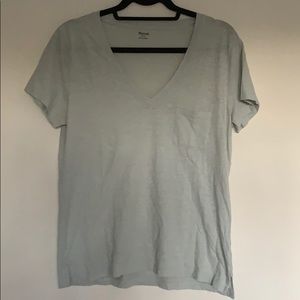 MADWELL Light grey v neck shirt w/ pocket